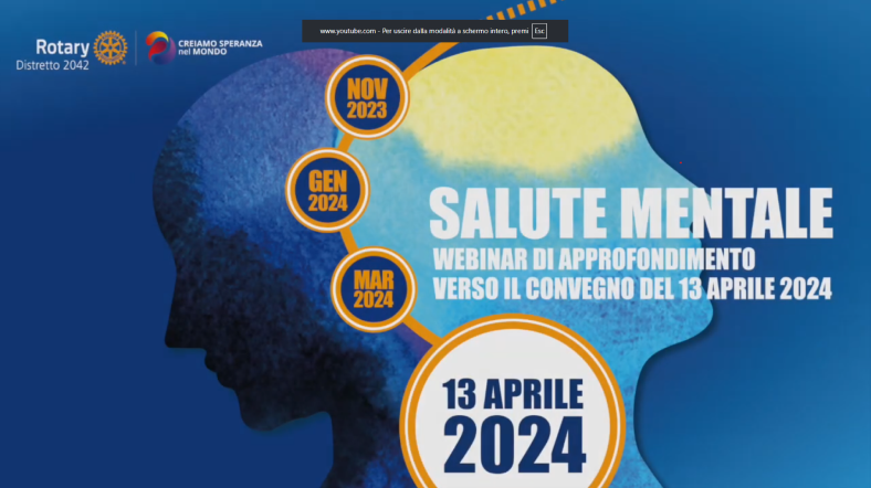 Webinar Salute mentale, percorso di approfondimento verso il convegno del 13 aprile 2024.